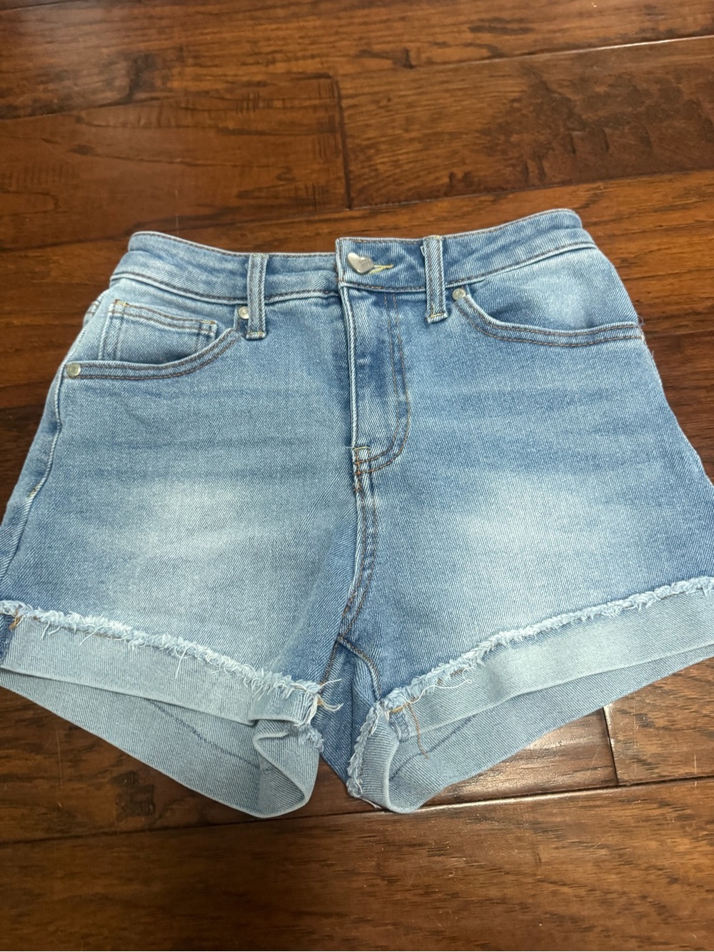 Celebrity Pink Light Wash High-Rise Denim Shorts